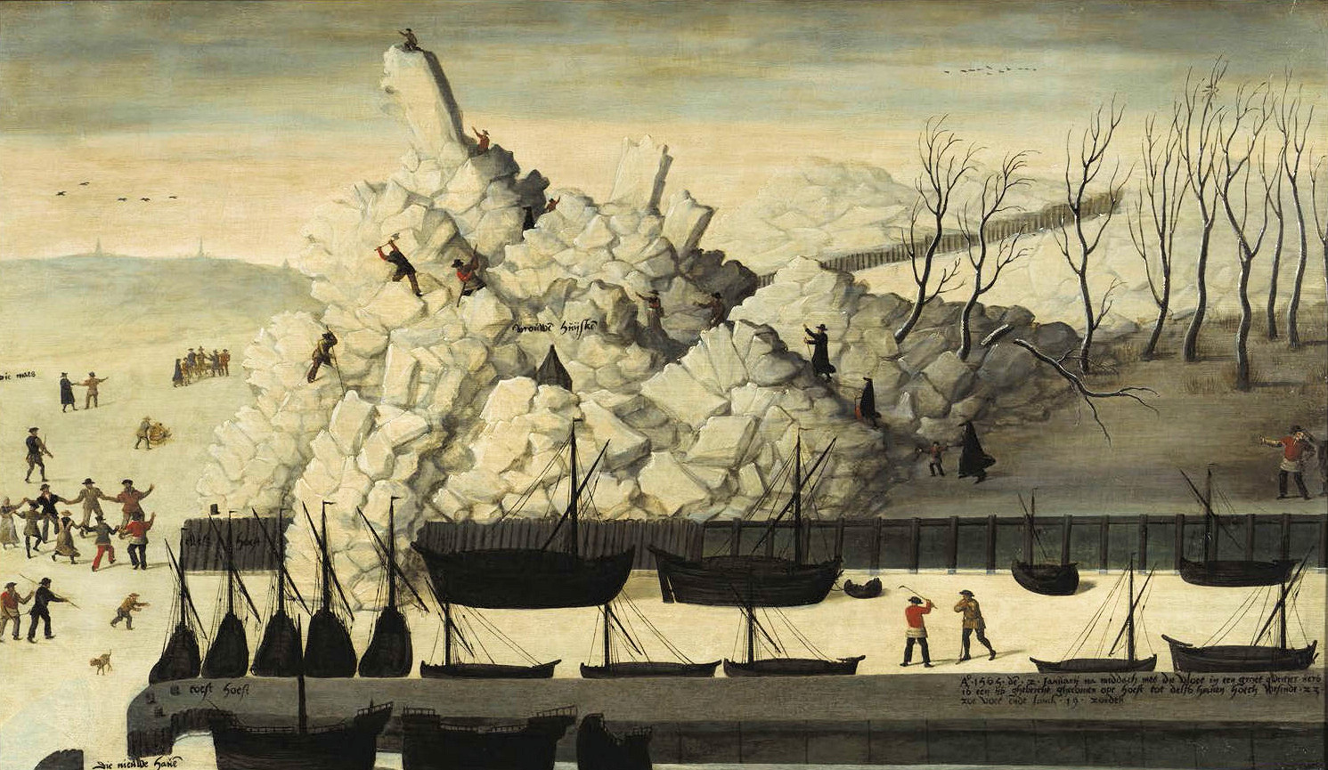Kruiend ijs Delfshaven 1565 Cornelis Jacobsz van Culemborch