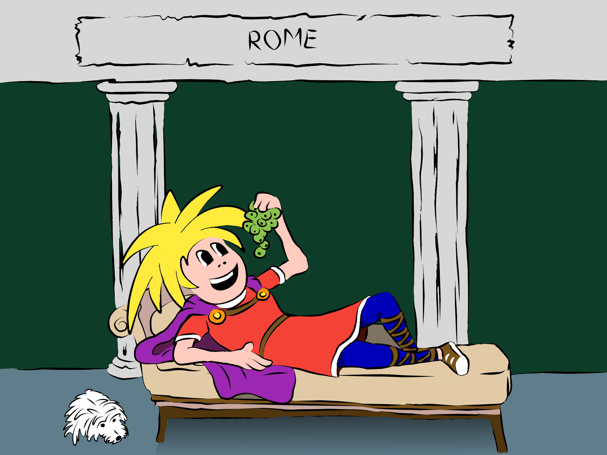 tekening Ko Klimaat tijdreis Rome